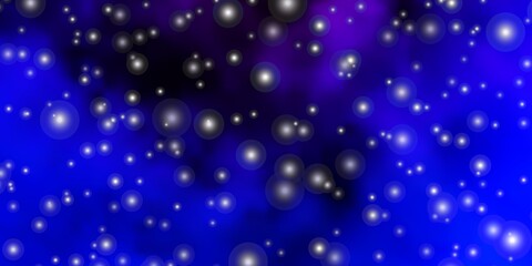 Dark Pink, Blue vector background with colorful stars. Colorful illustration with abstract gradient stars. Theme for cell phones.