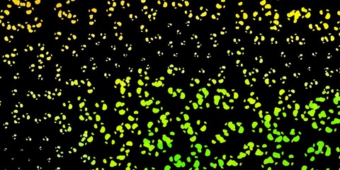 Dark green, red vector texture with memphis shapes.