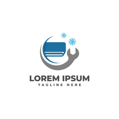Fototapeta premium Air Conditioner Repair & Service Logo Vector Icon Illustration