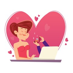 online ring presentation to girl