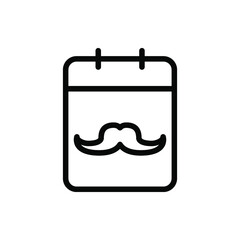 calendar icon vector illustration outline style. father's day icon set.