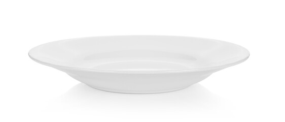 Empty plate on white background