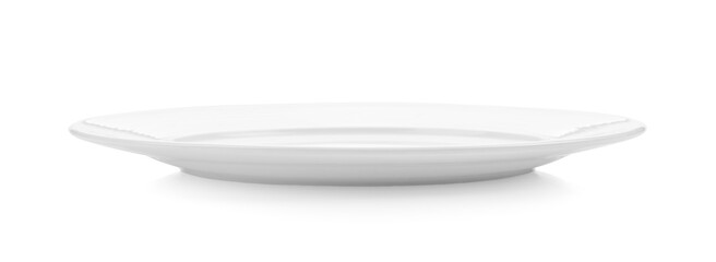 white ceramic plate on white background
