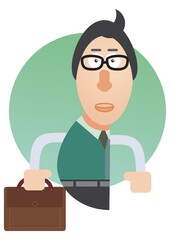 man holding briefcase