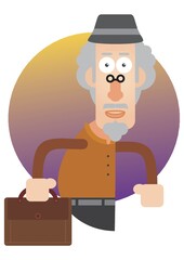 man holding briefcase