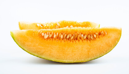Summer delicious fruit cantaloupe slices