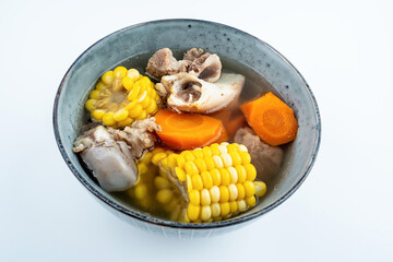 Nutritious and delicious carrot corn pork bone soup
