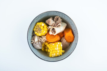 Nutritious and delicious carrot corn pork bone soup