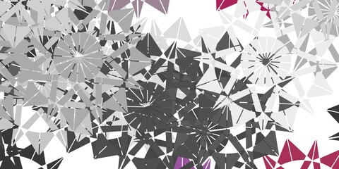 Light gray vector template with ice snowflakes.