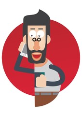 man talking over the phone