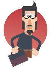 man holding briefcase