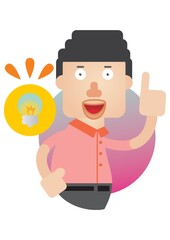 man brainstormed an idea