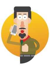 man talking over the phone