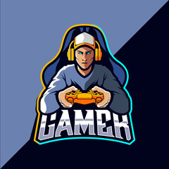 gamer esport logo design vector © avante_speed