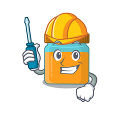 Honey jar caricature design concept worked as an automotive