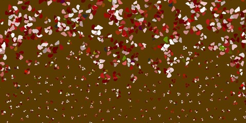 Light red vector template with abstract forms.