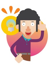 man brainstormed an idea