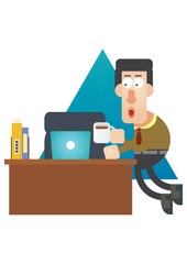 man holding a cup of coffee