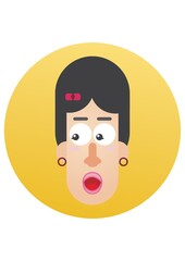 woman pouting lips