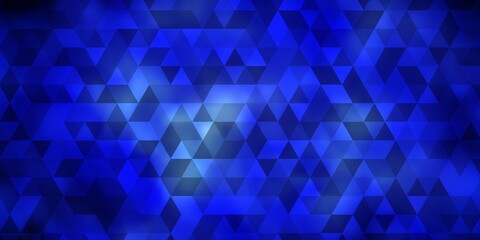 Obraz premium Dark BLUE vector backdrop with lines, triangles.