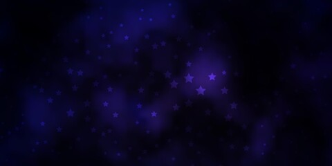 Dark Purple vector background with colorful stars. Colorful illustration in abstract style with gradient stars. Pattern for websites, landing pages.