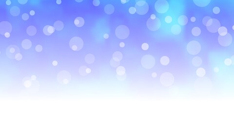 Light BLUE vector background with circles. Modern abstract illustration with colorful circle shapes. Pattern for booklets, leaflets.