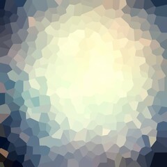 Dark blue vignette on yellow polygon background toned. Retro decorative texture. Mosaic abstract pattern. 