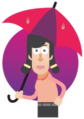Fototapeta premium woman holding an umbrella