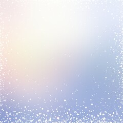 Abstract snow frame on sunny winter blur background. Pastel blue yellow gradient. Light texture.