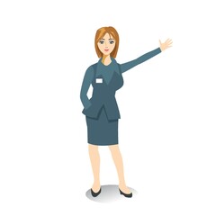 businesswoman explaining