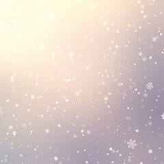 Soft snow and snowflakes on beige blur background. 