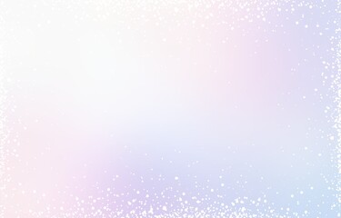 Obraz premium Iridescent subtle blur background decorated white powder frame. Light blue pink lilac ombre.