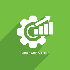 increase value icon, Business icon vector