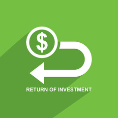 return on investment icon, Business icon vector
