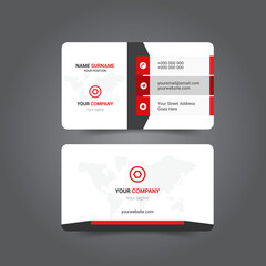 Horizontal business card, visiting card template design	
