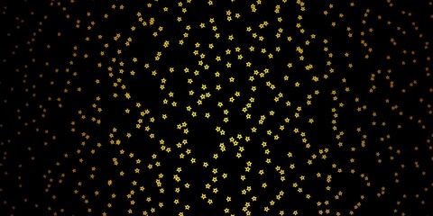 Dark Green, Yellow vector texture with beautiful stars. Decorative illustration with stars on abstract template. Design for your business promotion.