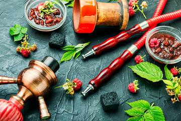 Eastern shisha with berry jam.