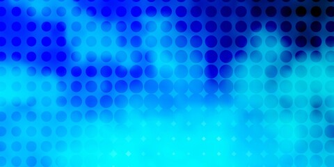 Light BLUE vector background with bubbles. Glitter abstract illustration with colorful drops. Design for your commercials.