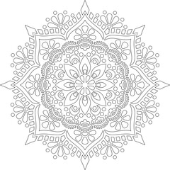 Figure mandala for coloring doodles sketch