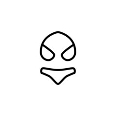 Bikini Icon  in black line style icon, style isolated on white background