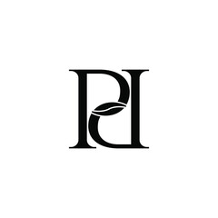 pd letter original monogram logo design