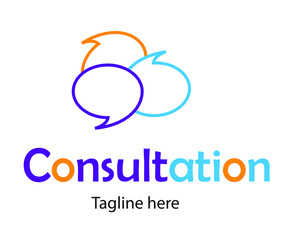 Consulting or social based colorful logo on white background vector illustration with dummy text.