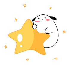 Dog with star