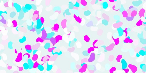 Light pink, blue vector template with abstract forms.
