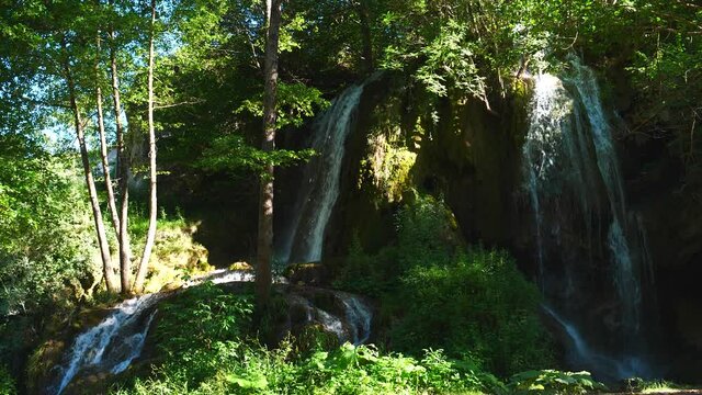 Waterfall Bigar- beautiful waterfall in the wild nature