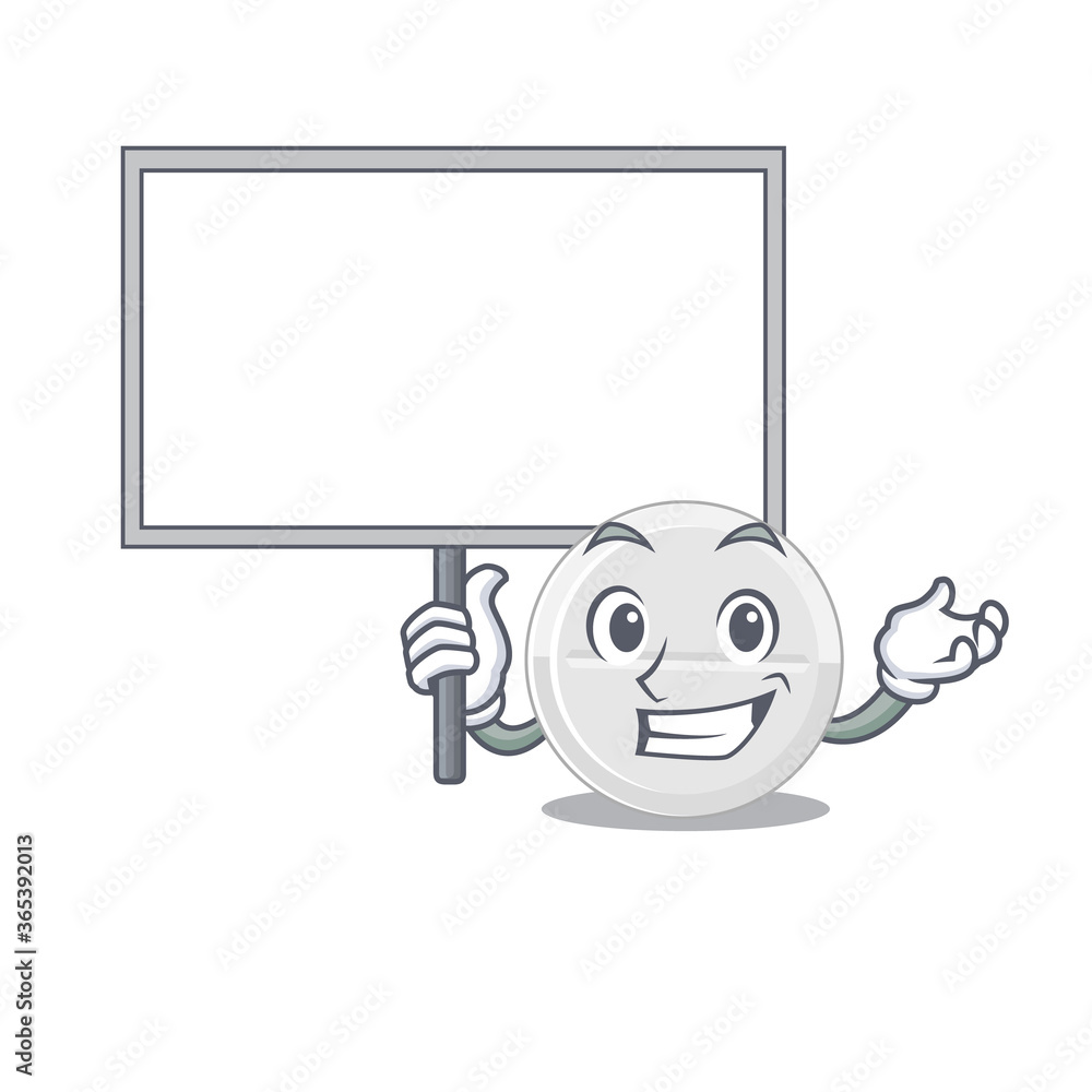 Canvas Prints sweet mascot design of tablet drug bring a board