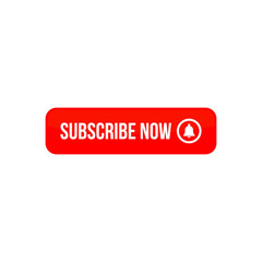 subscribe now button red color, icon symbol vector eps