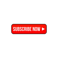 subscribe now button red color, icon symbol vector eps