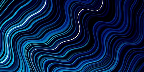 Dark BLUE vector template with curves. Colorful illustration in abstract style with bent lines. Pattern for websites, landing pages.