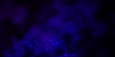 Dark Pink, Blue vector layout with bright stars. Blur decorative design in simple style with stars. Design for your business promotion.